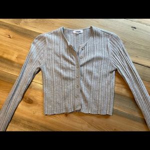 Cropped sweater cardigan from Garage